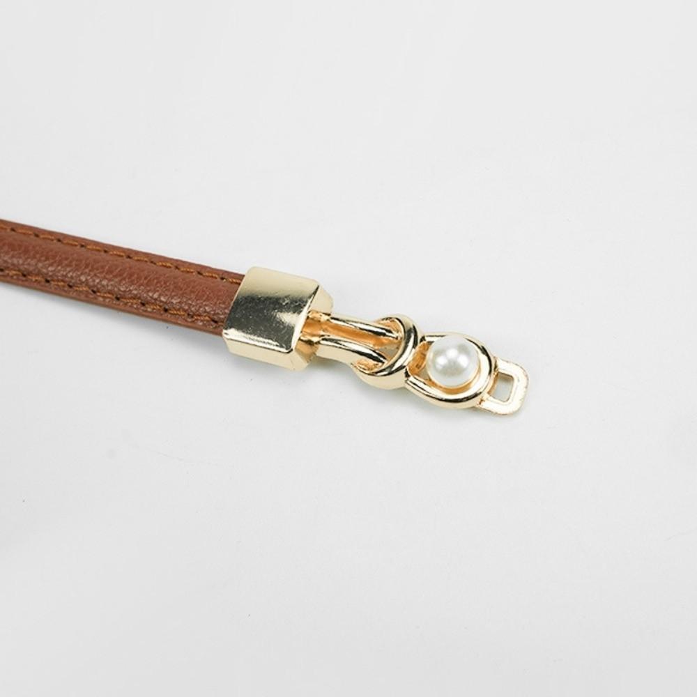 Solid Color Thin Women Belt PU Leather Decorative Waistband New Waist Chain for Dresses