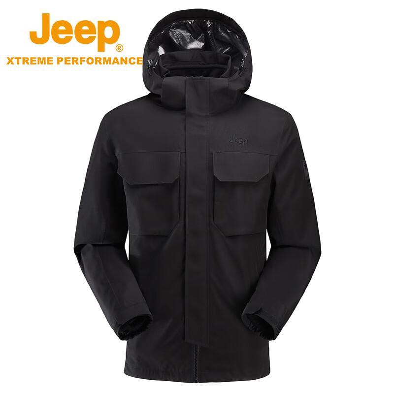 JEEP Men s 3-in-1 Fleece-Lined Outdoor Jacket 4XL