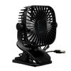 Mini clip electric fan, which can rotate 720 degrees. The stand supports USB charging, and multiple gears can be adjusted.