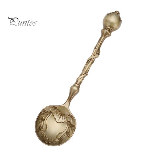 Kávová lžička vyřezávaná čajová lžička Vintage design European Palace Nádobí Dezertní lžíce do kuchyně Jídelní bar Mléko Čajovny Míchání koktejlů