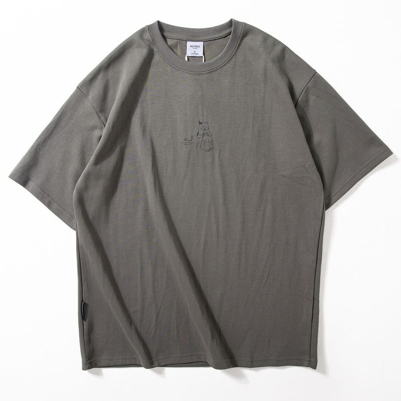 Summer Short Sleeve T-shirt Men's Summer New Fun Print Versatile Top Oversize Loose Round Neck Half Sleeve Fashion