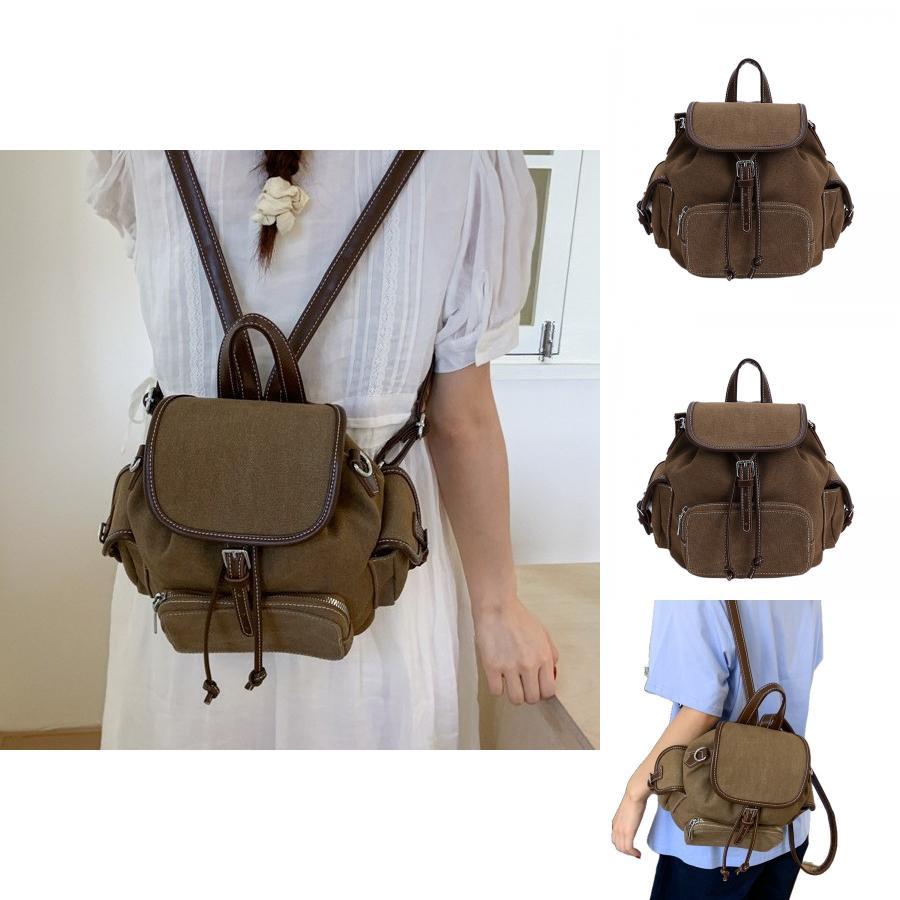 Denim Canvas Backpack For Travel And Adjustable Straps For Casual Use