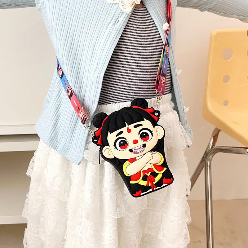 Creative Change Bag Nezha Cartoon Children's Bag Boys and Girls Cute Bag Guochao Magic Child Peripheral Shoulder Oblique Span Bag