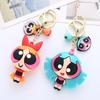 Powerpuff Nøkkelring Veskeanheng PVC Gave Tegneserie Jenter Søt Dukke Tilbehør