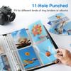 A4 Clear 10 Pcs Photo Album Refill Pages File Protector 4/11 Holes 6×4 8×10 4/11 Ring Binder Photocards Postcard Card Notebook
