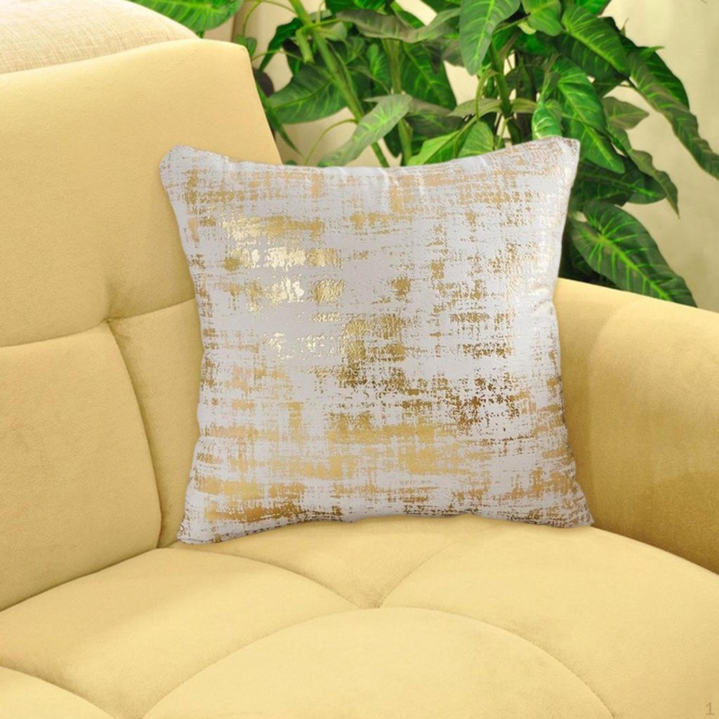 Throw Pillow Cover 17x17 Inch Washable Cushion Luxury for Hotel Farmhouse Sofa Office