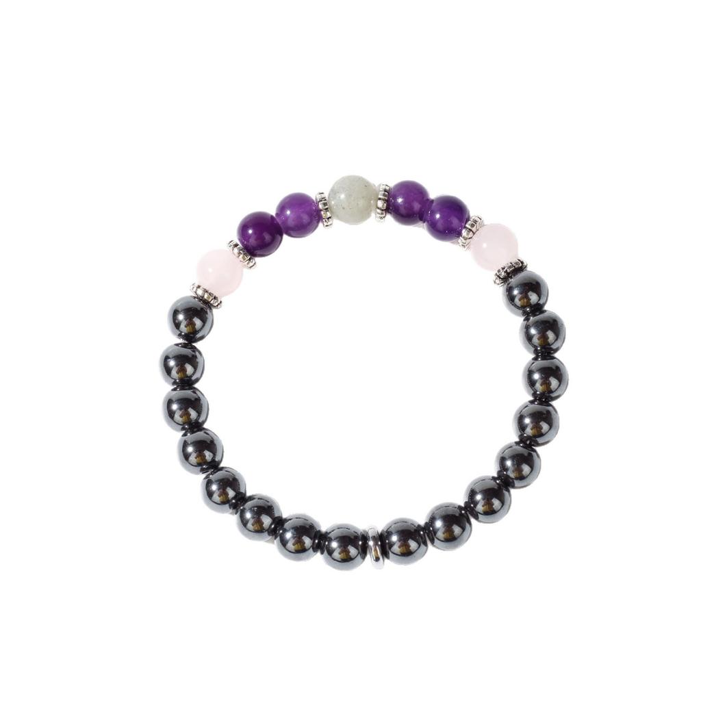 Festive Gifts Amethyst Rose Quartz Labradorite Hematite Beaded Bracelet Natural Fashion Jewelry For Men Women Daily Wear Gift
