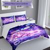 3PC Custom Name Unicorn Dreams Space Bedding Set Duvet Cover Closure Includes 1 Duvet Cover & 2 Pillowcases for Bedroom