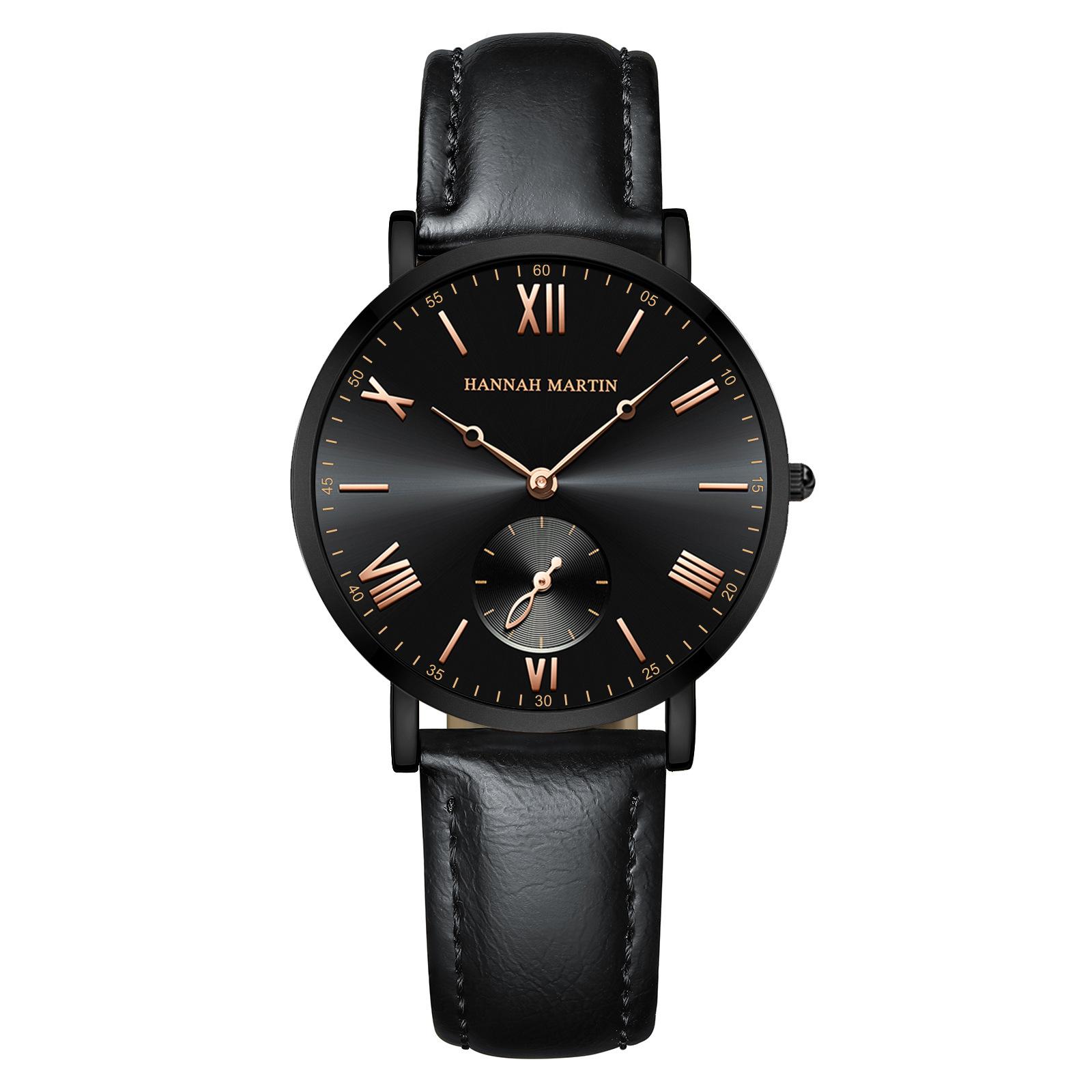 

Hannah Martin женские кварцевые часы с кожаным ремешком женские часы стиль повседневный деловой женские часы на пояс темперамент женские кварцевые часы чёрный