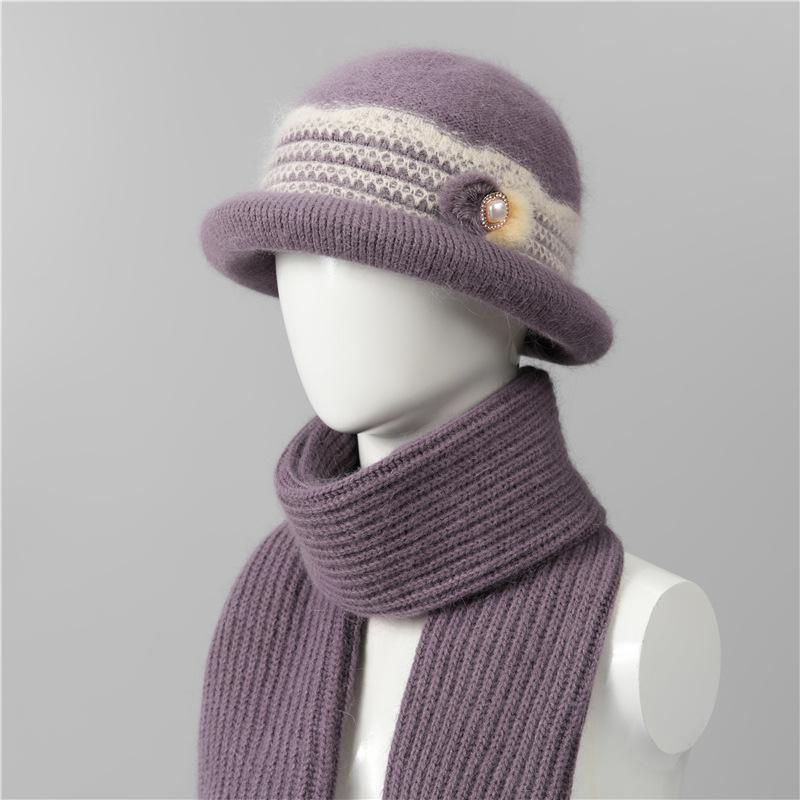 Hat women's winter new mother-in-law hat fleece warm wool hat