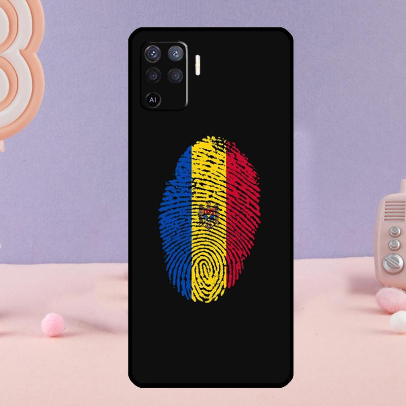 Moldova Flag Phone Case For Oppo A78 A98 A80 A40 A60 A18 A38 A58 A15 A17 A77 A74 A94 A54 A57S A16 A76 A96