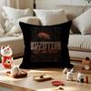 Band LLed ZZeppelin Cushion Cover Silky Short Plush Invisible Zipper Dustproof Sofa Pillow Case for Home Decor