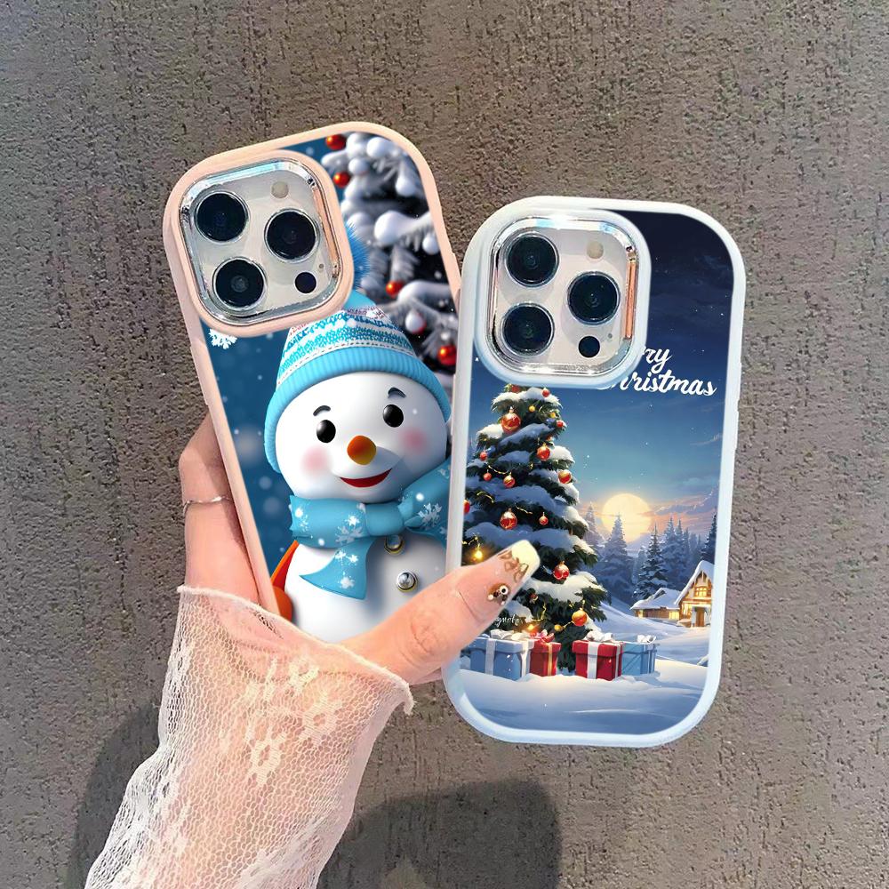 N110 С Новым годом Счастливого Рождества Снеговик Мягкие чехлы для телефонов Samsung S24 — фото 3
