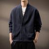 2025 Men's Japanese Retro Waffle Knit Hoodie - Winter Casual Fashion Long Sleeve Jacket