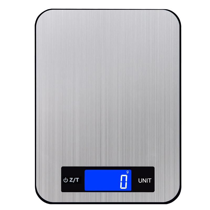 Changxie Factory New Design 20kg 15kg 10kg 5kg 11lb Big Capacity Stainless Steel Electronic Digital Weighing Food Kitchen Scale (Army Green,5 kg&1g&100x95x20mm)