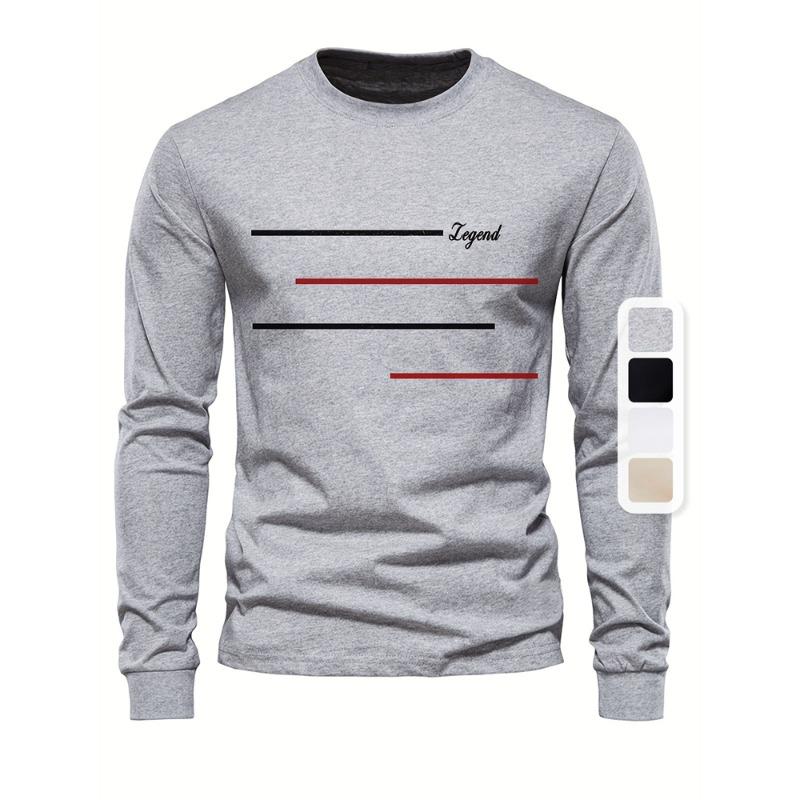 

Весенняя мужская повседневная одежда в уличном стиле с круглым вырезом, свободная модная толстовка с буквенным узором, креативная футболка с длинным рукавом 5XL