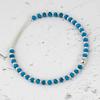 SHOVEOFF SVB-229 Silver Bar Turquoise Unisex Simple Daily Couple Bracelet