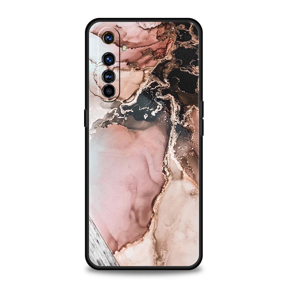 Vintage Marble Soft TPU For Realme 13 12 11 10 9 Pro Plus GT3 GT2 C21 C25 C35 C53 C55 C67 Pro 5G Phone Case Cover Fundas Capas