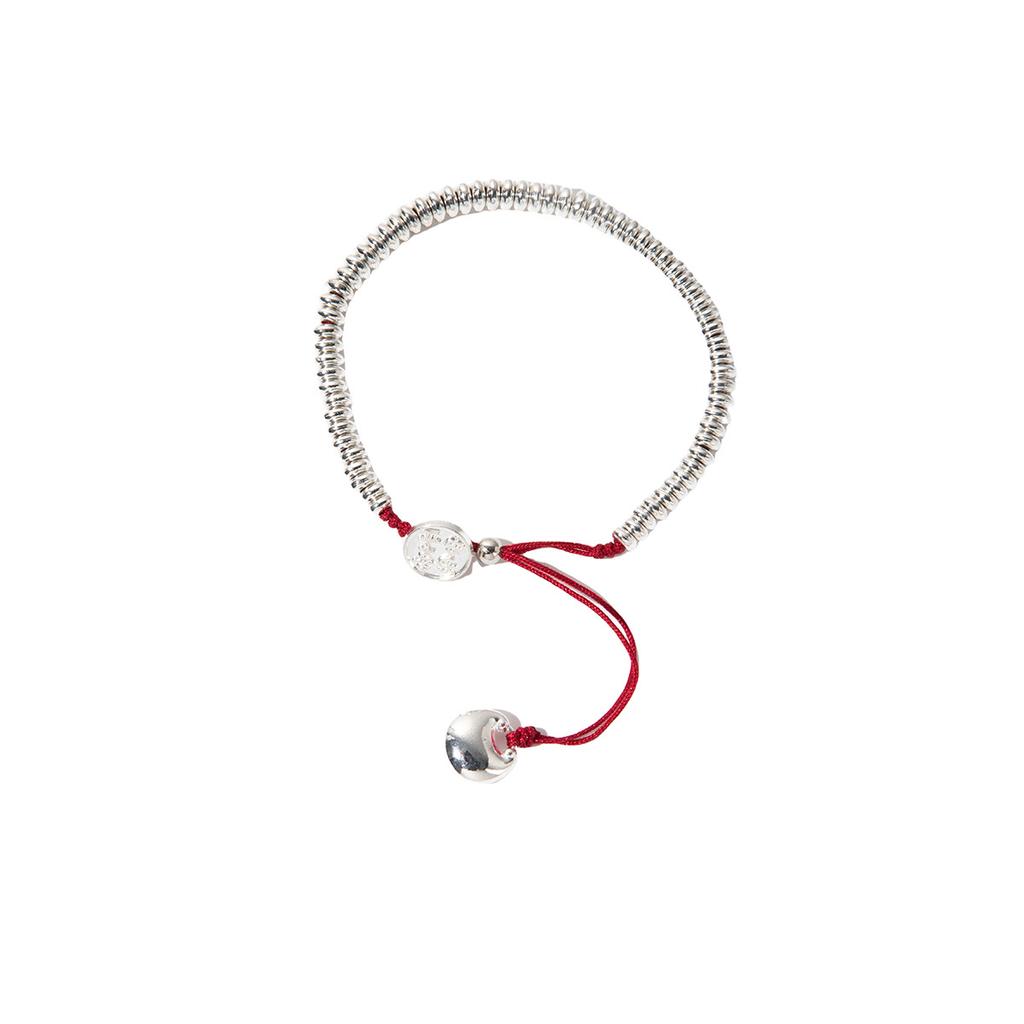 Retro Peace And Joy Coiled Red Rope Bracelet, National Style Design Temperament Jewelry Women