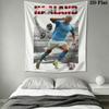 Haaland football Wall Hanging Printed Fabric Blanket Decorative Tapestries for Bedroom Living Room Home Decor