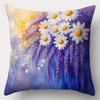 Lavender And Lily Theme Digital Printing Pillow Cover Short Plush Suitable Living Rooms Bedrooms Sofas Throw Cushion Cover 4Pcs