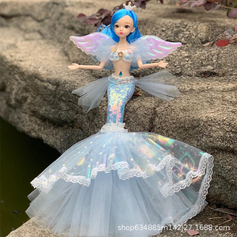 Diamond Tail Mermaid Princess Children Girls Birthday Gift Toy Doll Doll Aquarium Doll