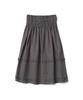 Tudment Check Tiered Skirt_Brown