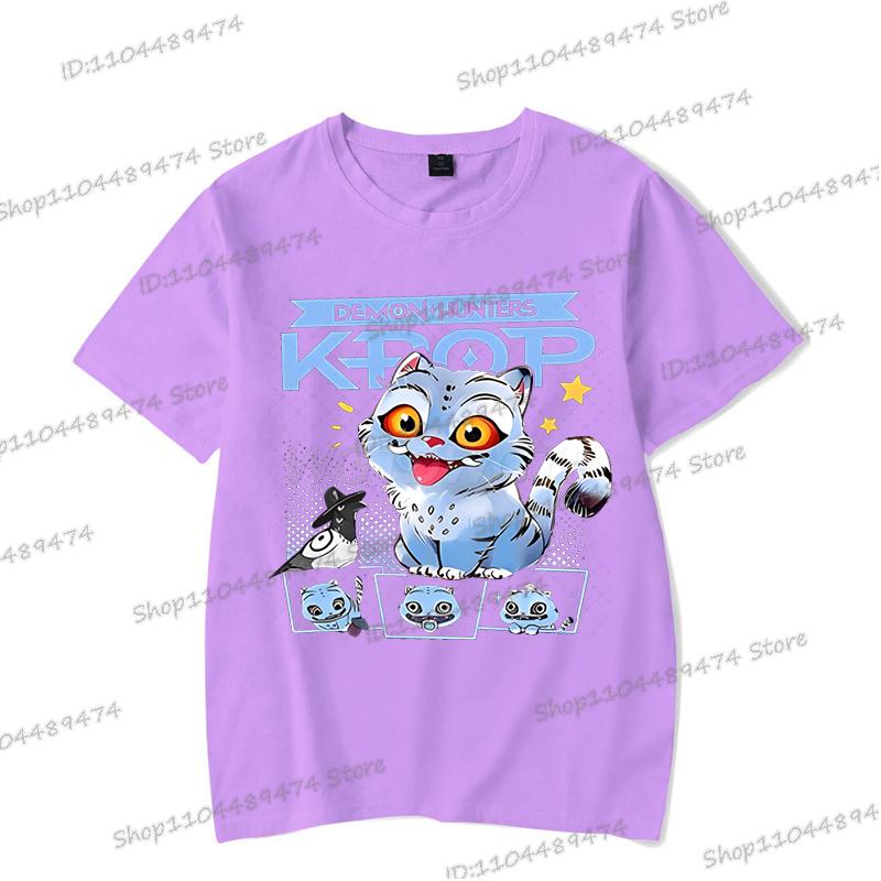 Hip Hop KPop Demon Hunters Women Streetwear T-shirts Casual Classic 2025 Summer Short Sleeves T Shirt Men Korean Anime Tees