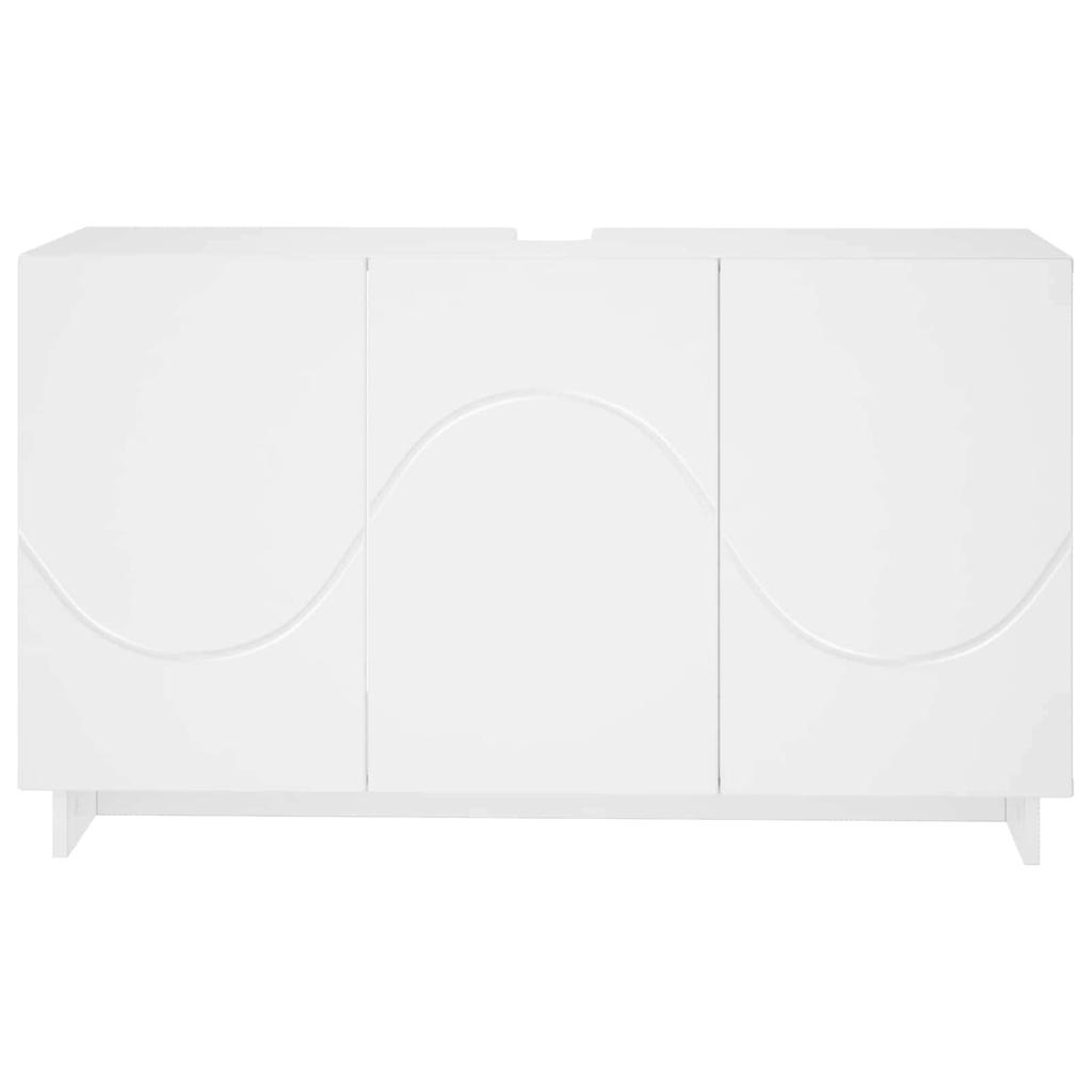 Bathroom Cabinet White 101 X 41 X 58 Cm Engineered Wood