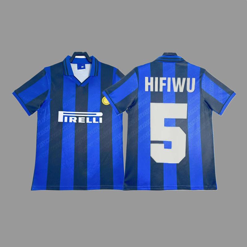 Inter Retro Jersey Football Jersey Classic Baggio Ronaldo Zanetti Figo Adriano Jersey