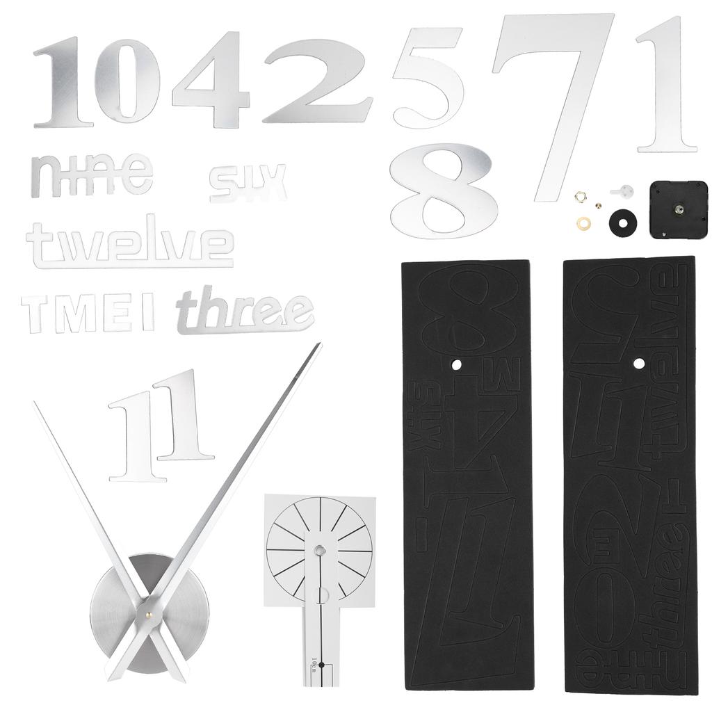 Frameless DIY Wall Clock Modern Mirror Wall Sticker for Home Living Room Bedroom Decor