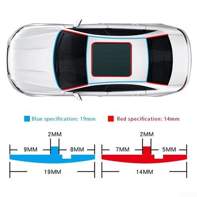 Car Edge Strip Moulding Sealing Car 14mmx2m/19mmx2m Moulding Sealing
