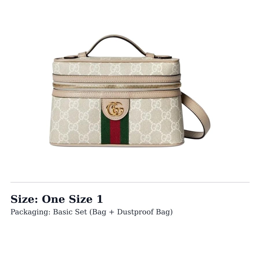 GUCCI Ophidia Canvas Box Bag, Handbag, Crossbody Bag, Shoulder Bag Extra Mini Women's Beige & White 816357-2ZGMN-9643