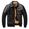 Chinesische Größe Vintage Hand reiben Farbe Great Escape Lederjacke A2 Fliegerjacke Herren echtes Leder Jacke kurz Frühling Herbst