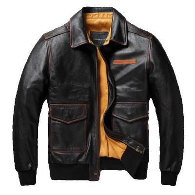 Chinese Size Vintage Hand Rub Color Great Escape Leather Jacket A2 Flight Jacket Men Genuine Leather Jacket Short Spring Autumn