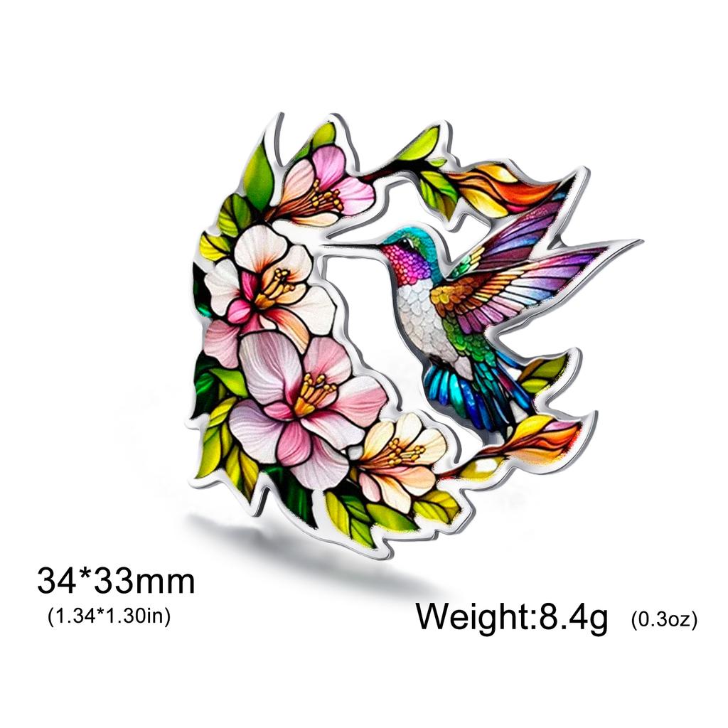 Hummingbird Lapel Pins for Women Stainless Steel Bird Brooch Metal Pins Backpack Badges Jewelry Birthday Gift 2026 Wholesale