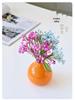 Country Style Ceramic Orange Vase for Hydroponic Ivy and Tabletop Decoration