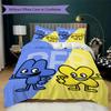 BFDI Pattern Bedding,Quilt Set Quilt Cover Pillowcase Home Birthday Gift(1 * Duvet Cover + 2 * Pillowcase, Without Core)_lx
