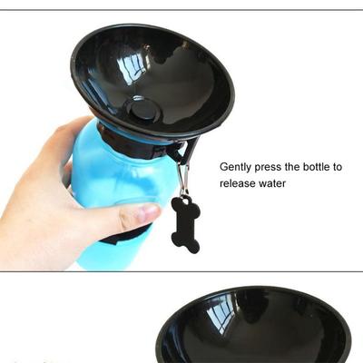 1 Stück Tragbare Hunde-Wasserflasche Futter- und Wasserbehälter Aufbewahrung für Hunde Reisen Trinknäpfe Futterspender Haustierzubehör