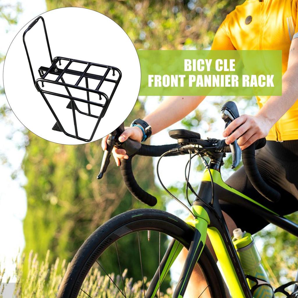 Mountain Bike Front Rack Aluminum Alloy Bike Front Basket Cycling Supplies For Luggage Fitness Fishing Backpacking Camping