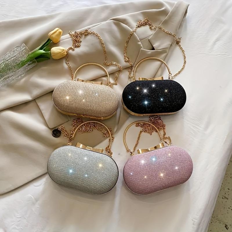 Glitter Evening Bag Elegant Glitter Sequins Evening Bag Women's Formal Dinner Clutch Purse Banquet Handbag for Carnaval Music Festival