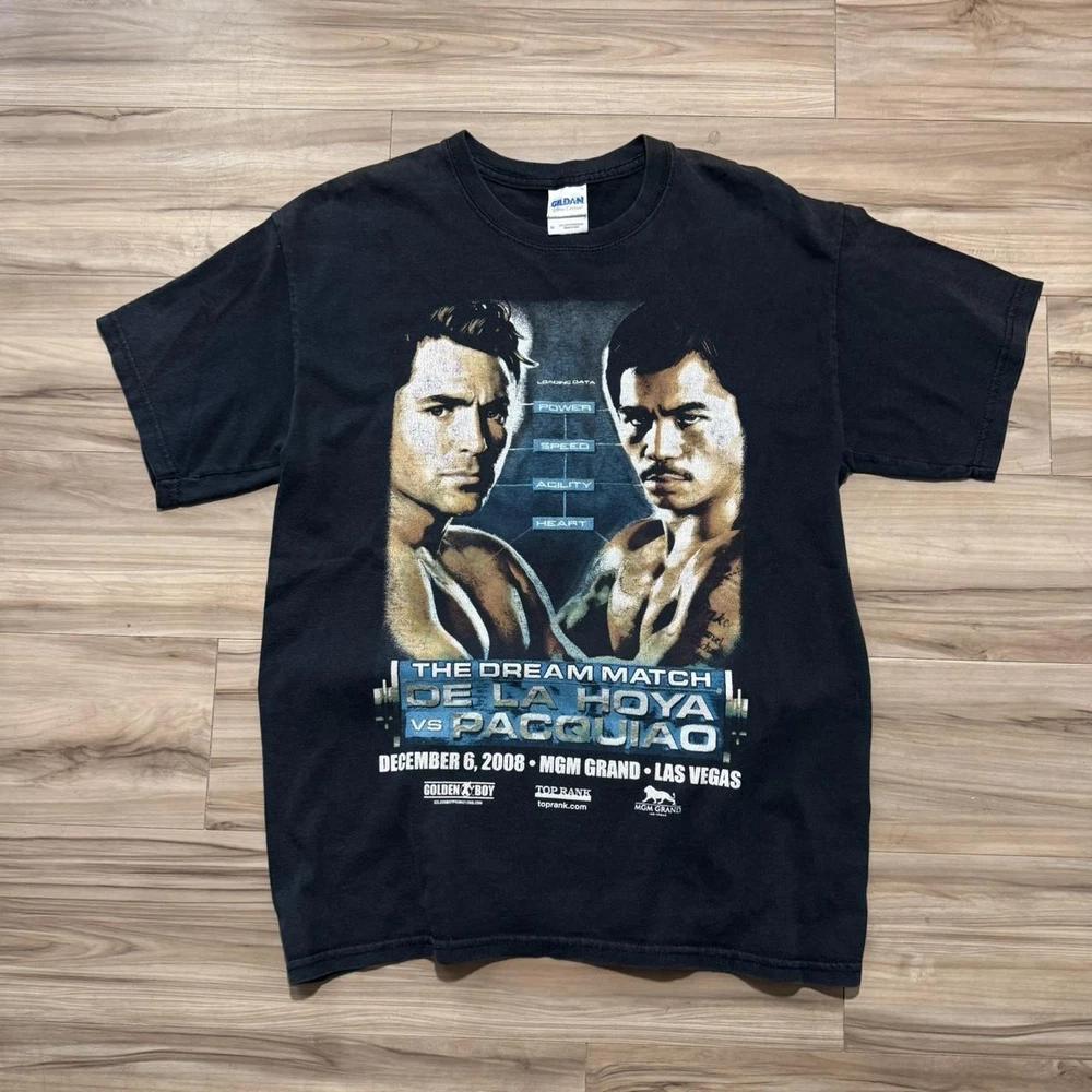 Vintage 2008 Unisexny Pacquiao Vs Oscar De La Hoya Boxing Promo Tee S