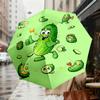 1pc Cucumber Character Pattern Umbrella Design Automatic Opening and Closing Umbrella, High-quality Travel Umbrella,  c1128001