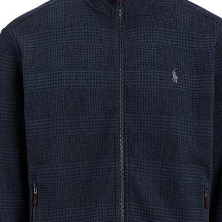 Polo Ralph Lauren FW23 Logo Embroidered Plain Knit Jacket Men Jackets Navy-Blue MNPOKNI16823155-410
