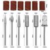 12 Pcs Nail Drill Bits Electrical Nail File Cuticle Cutter Tips Burring Cleaning Sanding Bands Polishing Bit Grinder Accessories