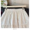 Romantic French Embroidered Floral Pleated A-line Skirt - Spring 2026