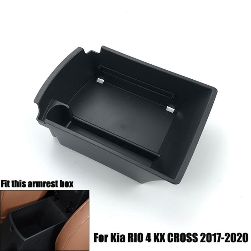 Automobile Armrest Storage Box For KIA RIO 4 KX CROSS 2017- Center Console Container Storage Organizer car Accessories