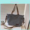 Spacious Canvas Shoulder Bag For Women In Stylish Minimalist Urban Design Ideal For Casual Travel