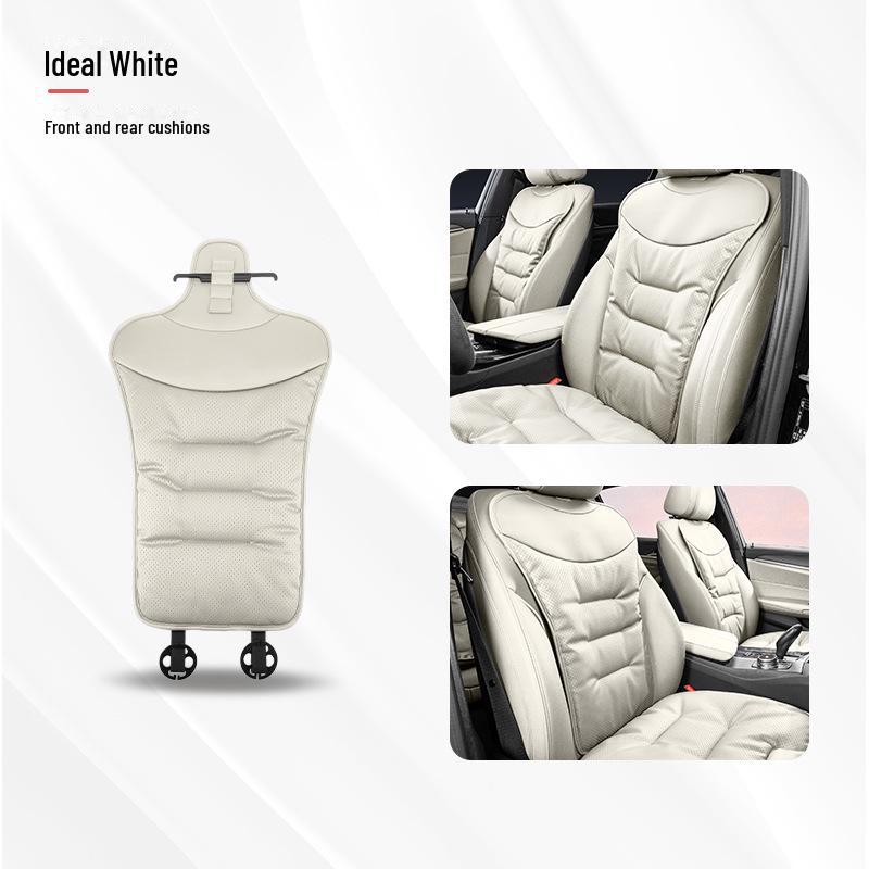 Universal Ventilated Nappa Leather Car Seat Cushions - Four Seasons, Breathable, High-Grade, Perforated Design for All Models.