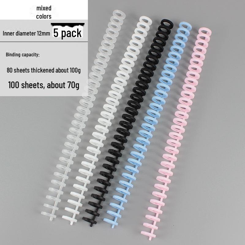 5-Pack Frosted A4 Detachable DIY Loose-Leaf Book with Colored Cover, A5/B5 Opening Ring Hole Folder